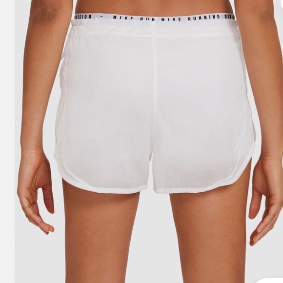 Nike White Athletic Shorts with Elastic Waistband and Curved Hem - Picture 3 of 11
